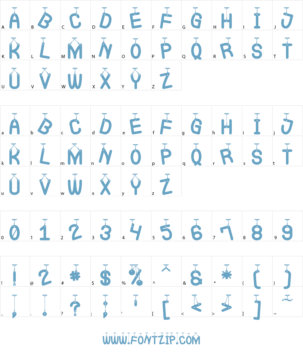 La Que Cuelga St Font Character